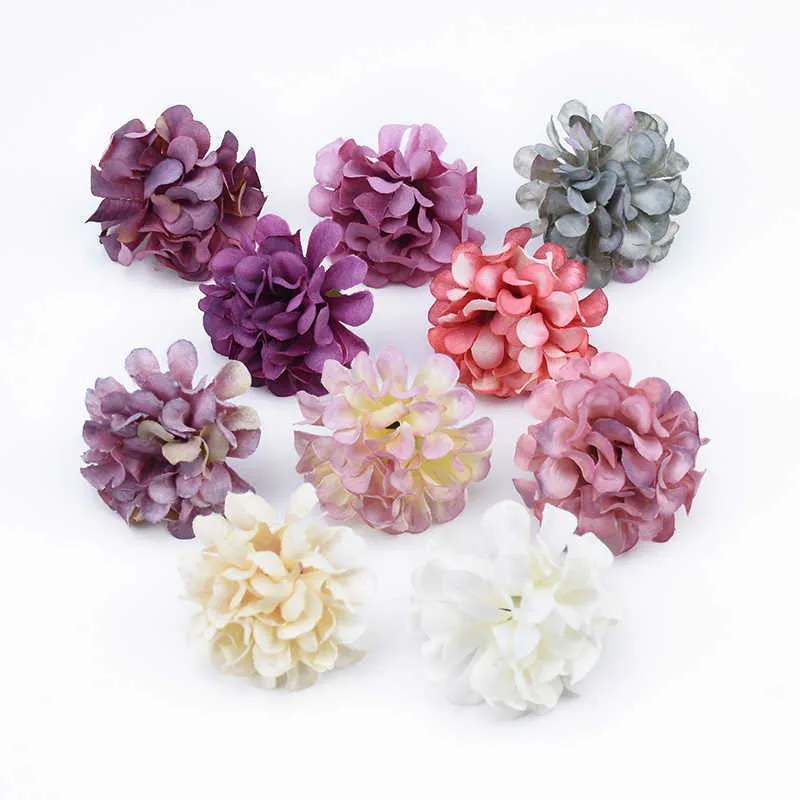 fleurs artificielles petit lilas accessoires de décoration de mariage coiffure de mariage bricolage scrapbooking cadeau boîte de bonbons soie 210706