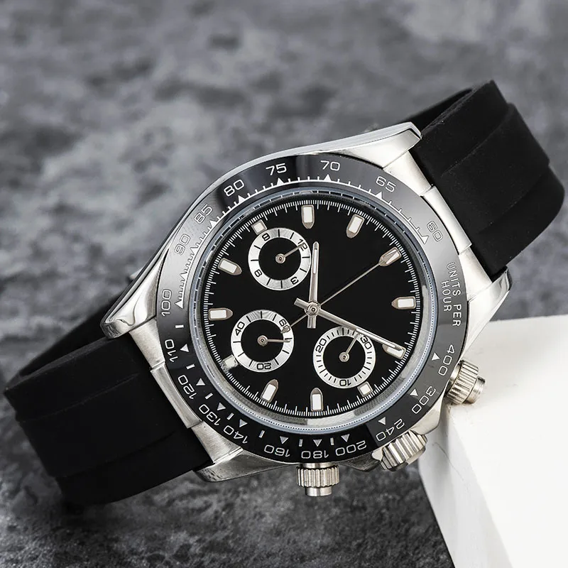 herenhorloges Japan VK chronograaf uurwerk volledig roestvrij staal saffierglas 5ATM waterdicht superlichtgevend 41 mm montre de331y