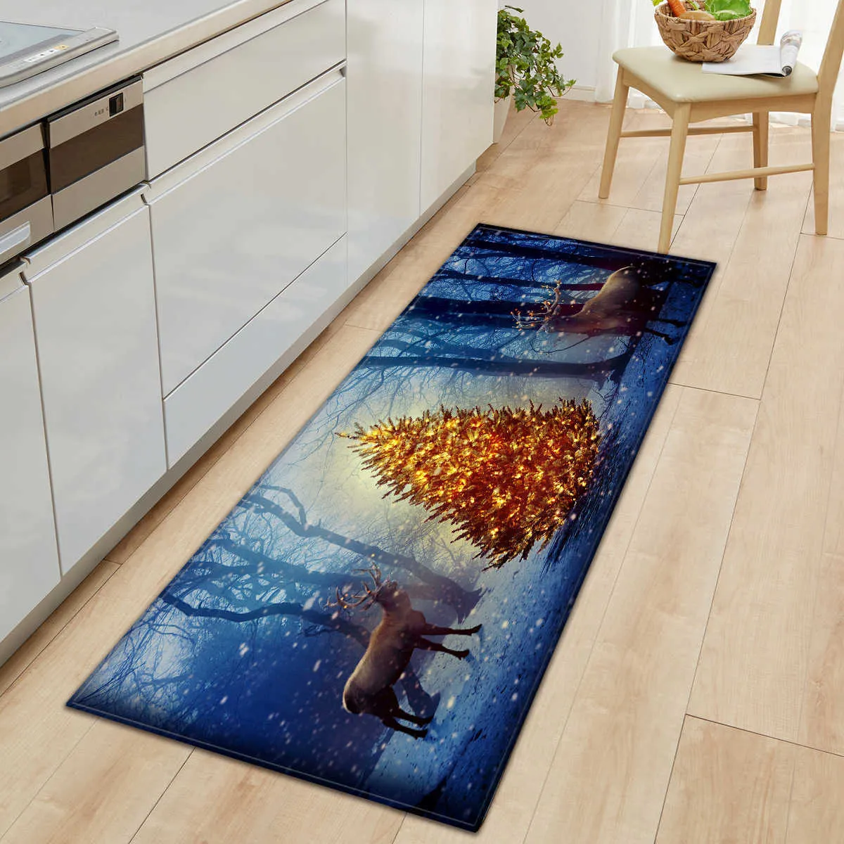 Jul Modern Kök Matta Hem Dörrmatta Hall Bedroom Vardagsrum Dekoration Golv Matta Balkong Badrum Anti-Slip Rug