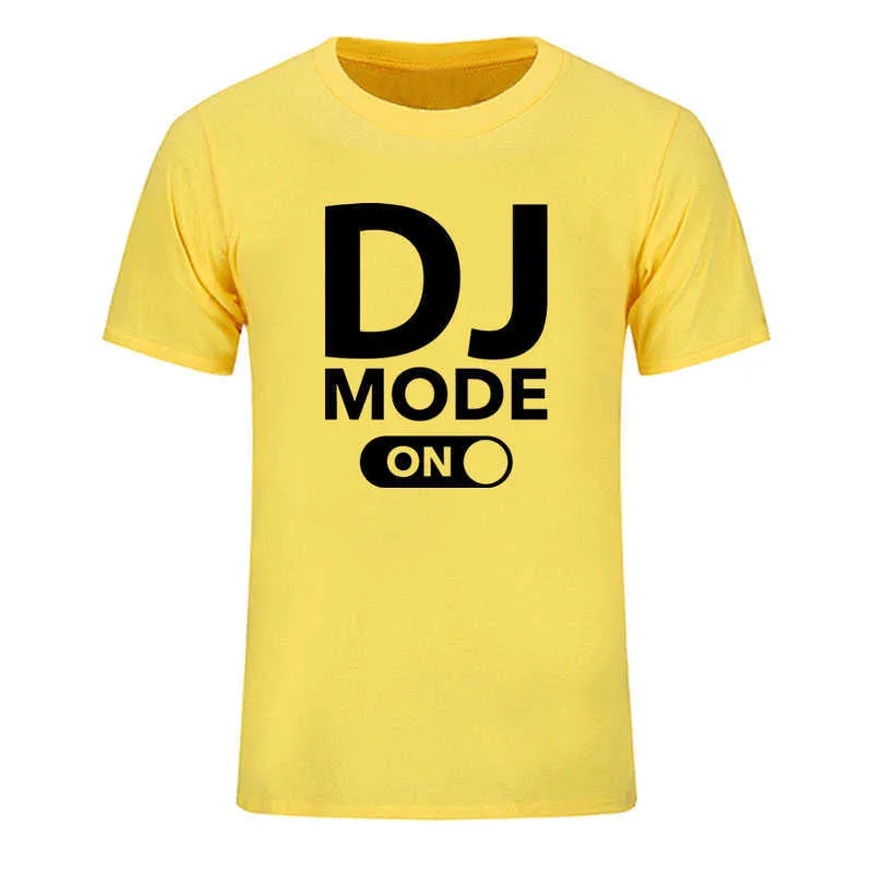 Mężczyźni T-shirt DJ Mode na T-shirty 100% Bawełna Śmieszne Design Drukuj Krótki Rękaw Homme Camisetas Hip Hop Top Tees 210629