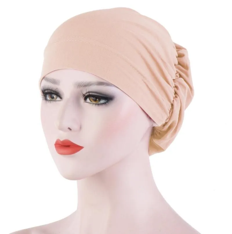 Beanie Skull Caps Women Hair Loss Scarf Elastic Lady Cancer Chemo Cap Muslim Turban Hat Arab Head Wrap Cover Beanie Headwear Skull253I