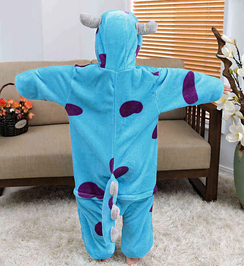 Pyjamas Monsters Inc Sulley enfants animaux enfants pour garçons filles bébé pyjamas dessin animé Onesies hiver vêtements de nuit 2111306260065