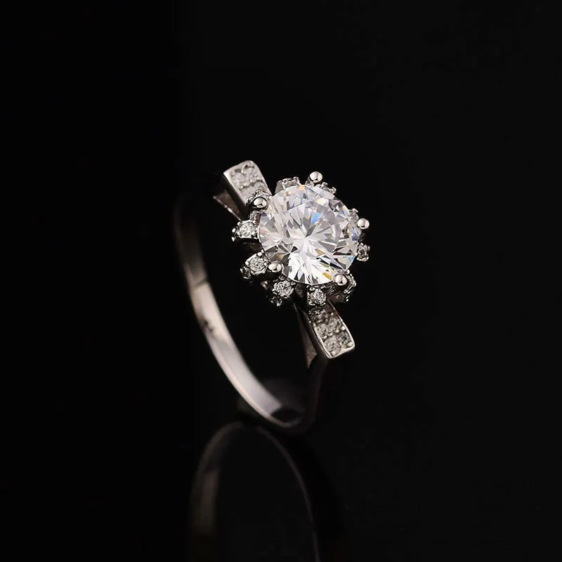 Luxe Bud Moissanite Ring Dames Engagement S925 Sterling Zilveren Ringen D Kleur VVS1 1CT 65mm fijne sieraden