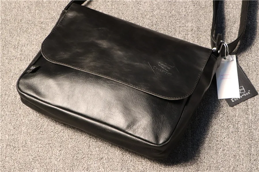 Men's Simple Shoulder Messenger Bags Trend Backpack vintage Horizontal Postman Bag