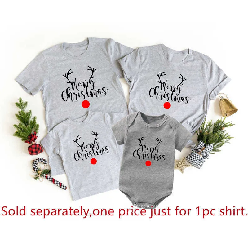 Rolig julfamilj matchande skjortor pappa mamma barn baby god jul t skjortor xmas familj kläder kläder julklapp h14680332