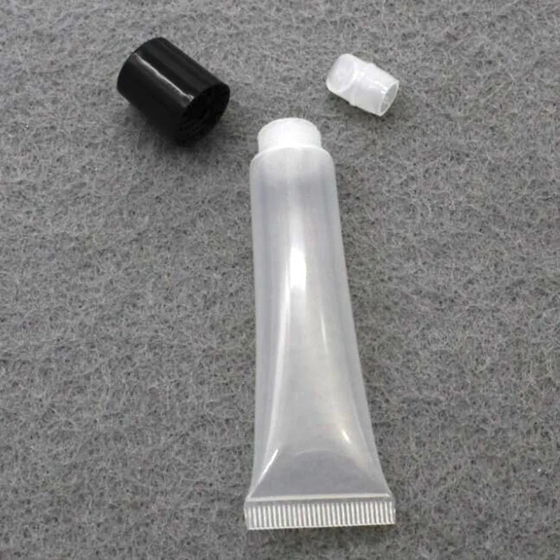 10ml 16ml 20ml Lipstick vazio tubelip bálsamo macio hosemakeup squeeze subbottlingclear plástico brilho labial recipiente F606 T200819