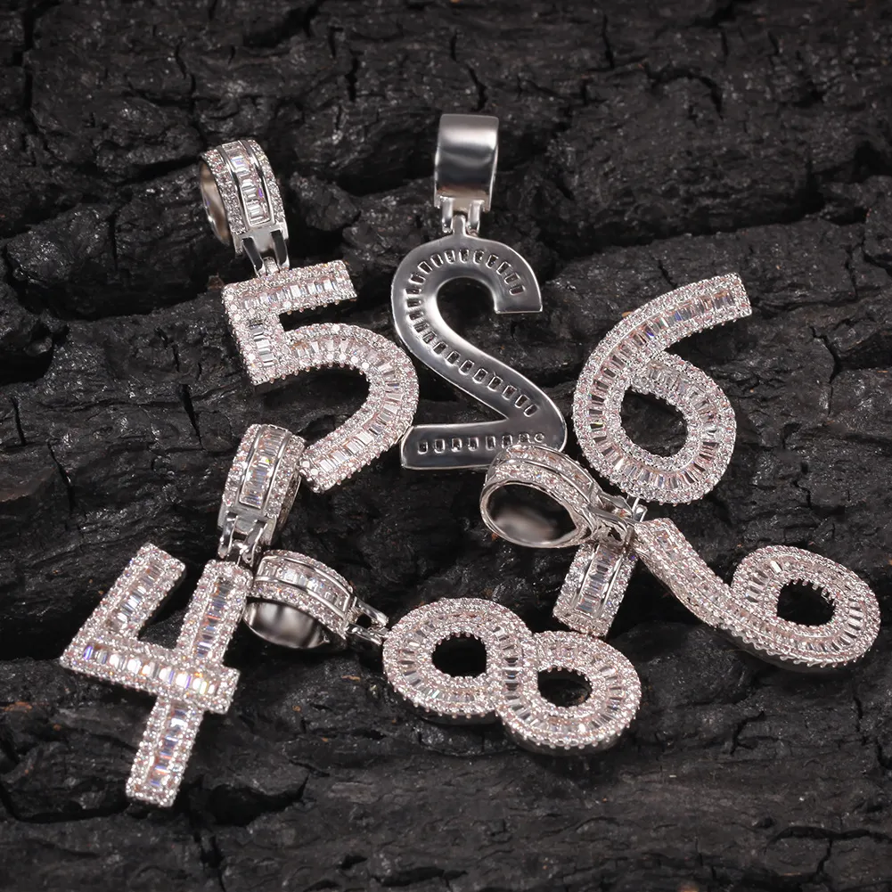 Модные украшения золото заполнены 0-9 номером подвесной ожерелье Комбинированные письма CZ подвесные ожерелья циркония подарочные аксессуары 267o
