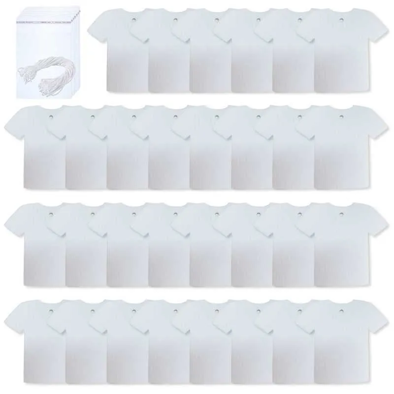 Sublimation Désodorisant Blancs Voiture Parfumé Suspendu Feutre Blanc Parfumé Feuilles avec 30 Pièces Sacs 15 m Élastique pour H0915