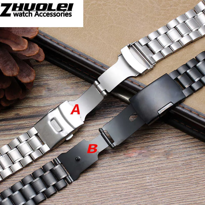 Zegarek ze stali nierdzewnej dla mężczyzn Timex T2N720 T2N721 TW2R55500 T2N721 Pasek zegarkowy 24 * 16mm Lug End Silver Black Bransoletka H0915