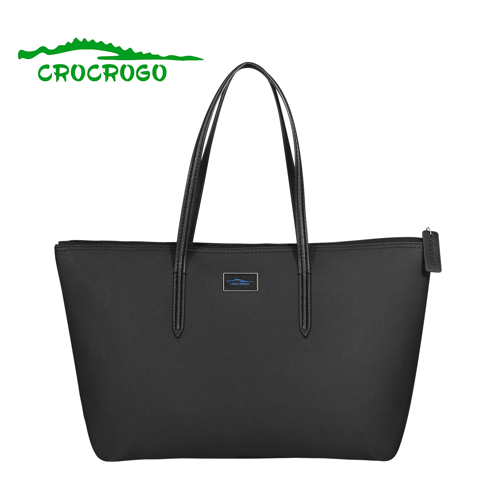 Damer crocrogo krokodil mode axel hand pvc läder shopping avslappnad resa laptop kontor dragkedja purses väskor