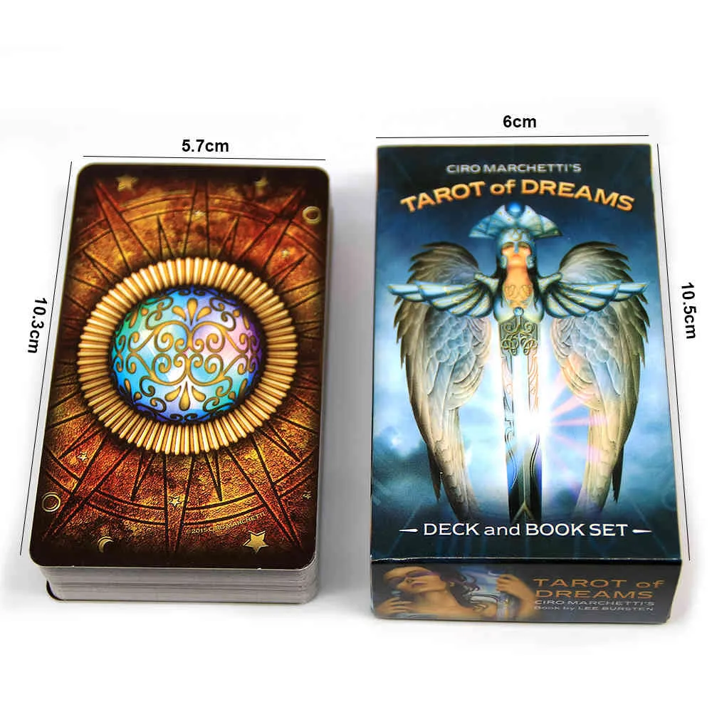 Tarot of Dreams English 83 Cards Fortune Telling Circro Marchetti Deck Diversation Book Sets voor Beginners Game Saleg011