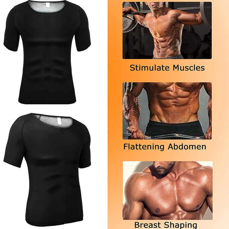 Heren Thermo Sweat Tank Tops Taille Trainer Shapewear Vest Sauna Pak Body Shaper Compression Workout Shirt Slimming Ondergoed