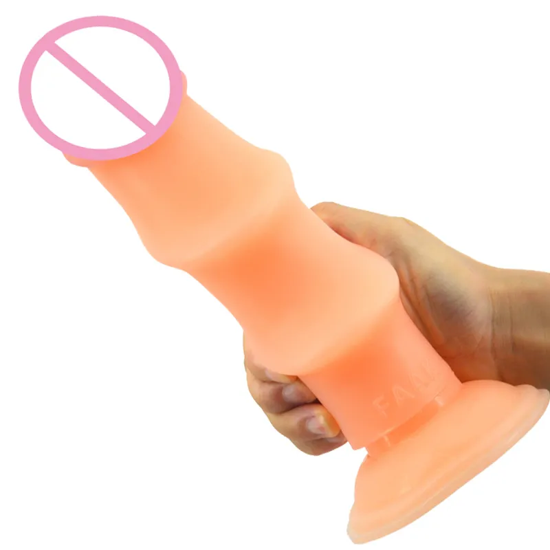 Massage zabawki seksualne duże fale solidne dildo erotyczne unisex zabawki seksu dla kobiety naprawdę gruba wtyczka analna promują orgazmy fantasy mocne ssanie kubek