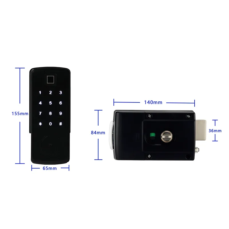 Fechadura de porta digital inteligente com impressão digital Bluetooth WIFI controlada Detadbolt com aplicativo TTLock 2010133408423
