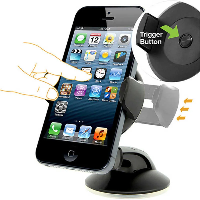 araç telefonu tutucu mini iphone x xs 8 6 artı ön cam araç tutucu telefon standı vantuz tutucu smartphpne otomatik destek