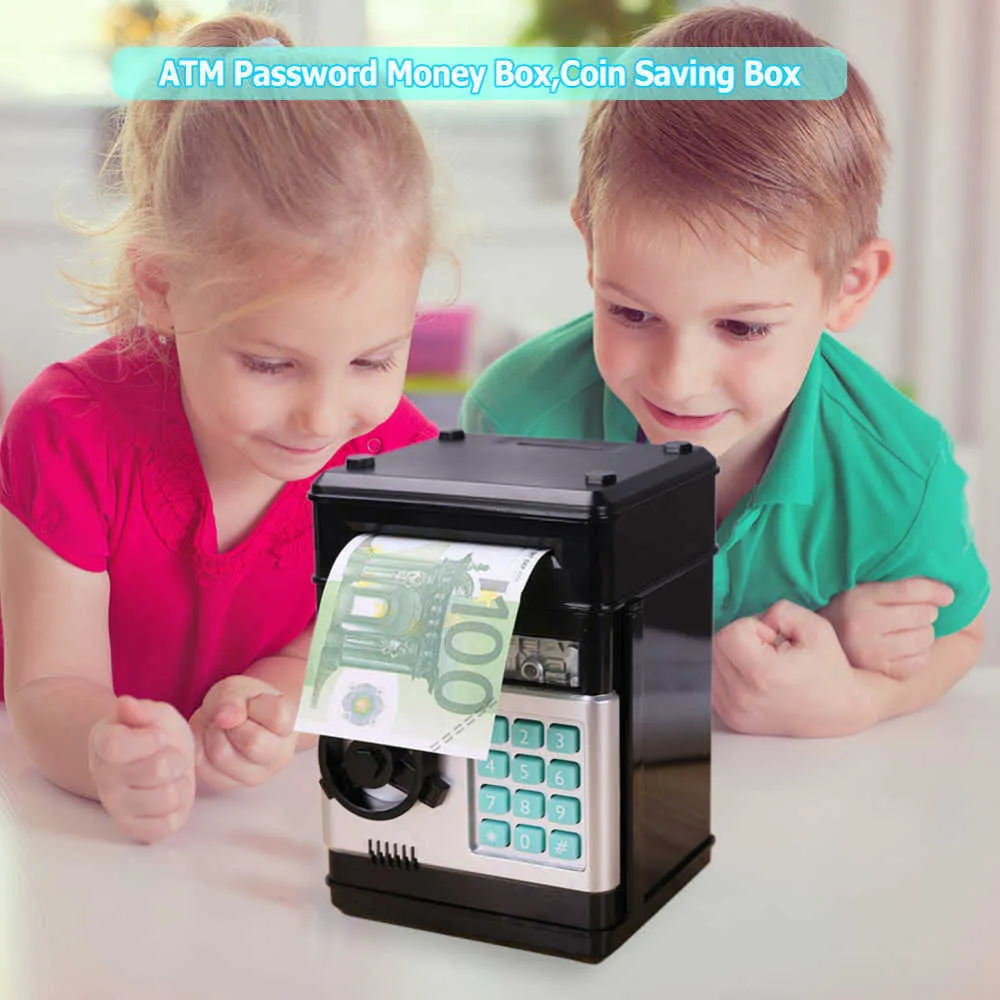Elektronische Piggy Bank Safe Box Money Boxen für Kinder digitale Münzen Bargeldsparung Safe Deposit ATMACH MACHIN KIND HILTION GESCHICHTE X0709452138