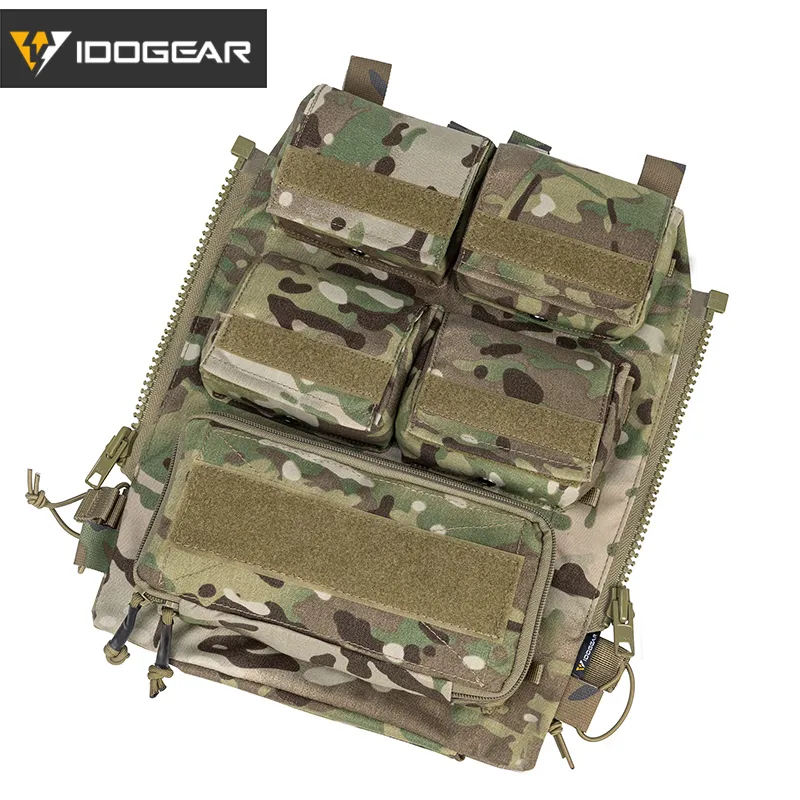 IDOGEAR Tactical Pouch Bag Zip On Panel Modular Backpack for plate W Mag AVS JPC20 CPC Vest 3573 2202185694327