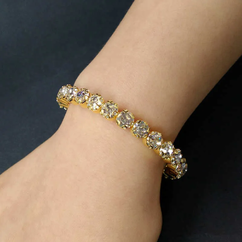 TDQUEEN Bangles Gold Color Cuff Bracelet Women Fashion Big Crystal Rhinestone Bridal Jewelry Luxury Wedding Bracelets Bangles (5)