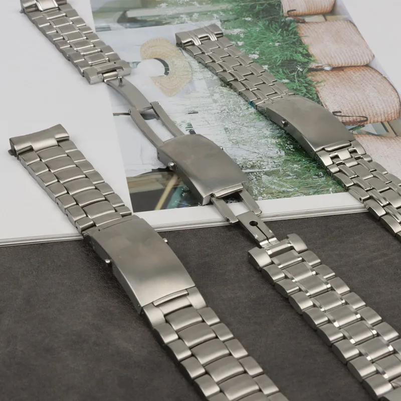Bracelet de montre en acier inoxydable argenté, 20mm 22mm, pour bracelet OGM Speedmaster Ocean Watchband347z