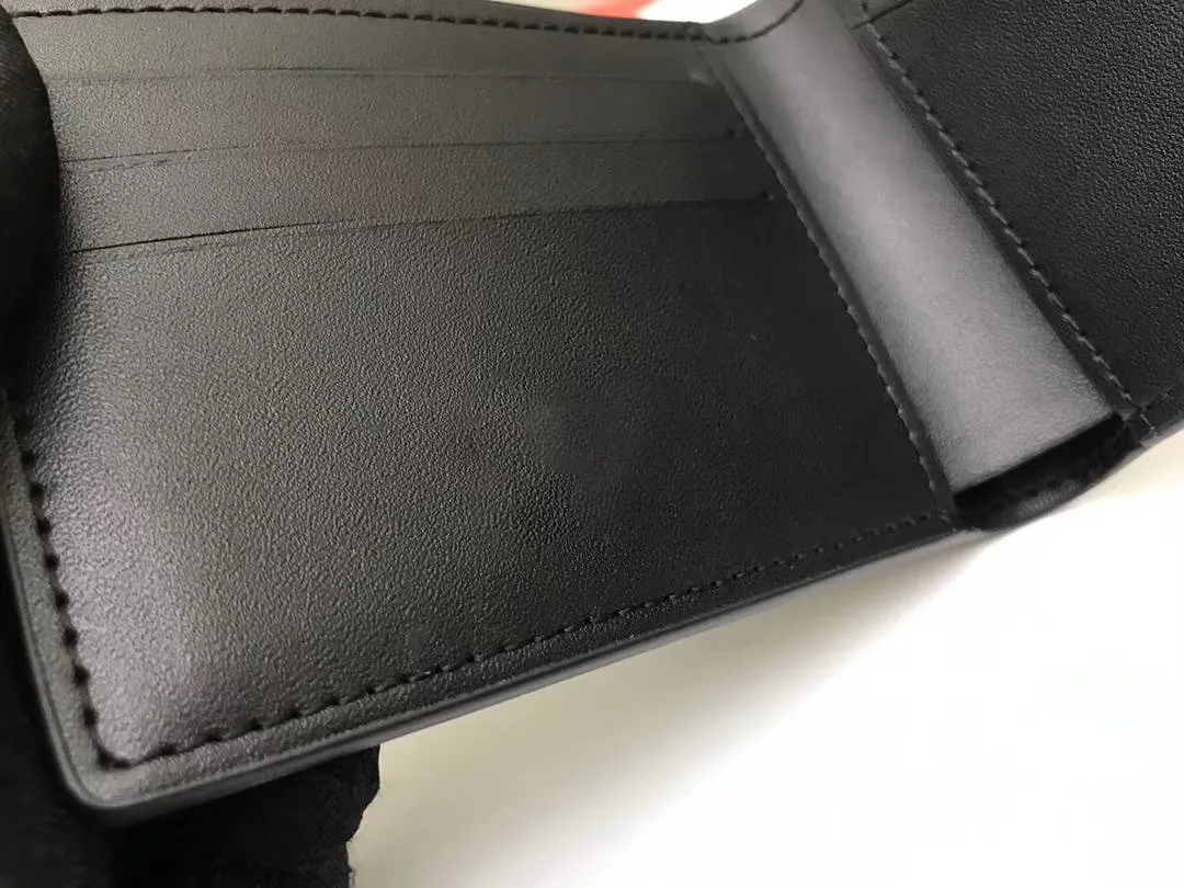 شهيرة متعددة مصممة محفظة أعلى جودة حقيبة رجالي حامل بطاقة المحافظ المحفظة القصيرة من الجلد الأصلي مع أكياس الغبار مربع 62902900