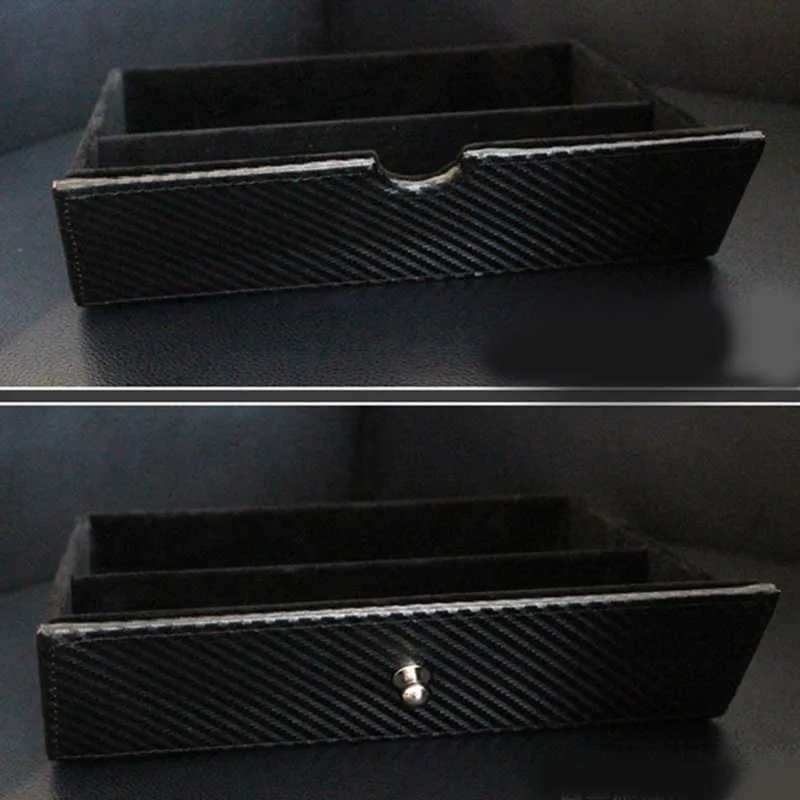Fit for T-esla Model S/X Center Console Organizer Hidden Storage Box Sunglasses Holder Friendly Leather Car Accessories
