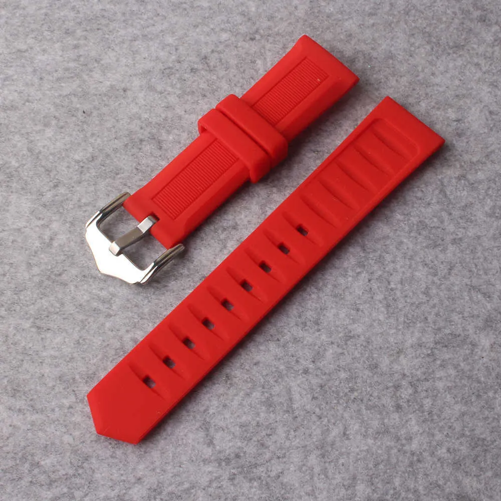 Horlogeband 12mm 14mm 16mm 18mm 19mm 20mm 22mm 24mm Zwart Wit Rood Oranje Blauw Siliconen Rubber Diver Watch Band Bandjes Waterdicht H0915