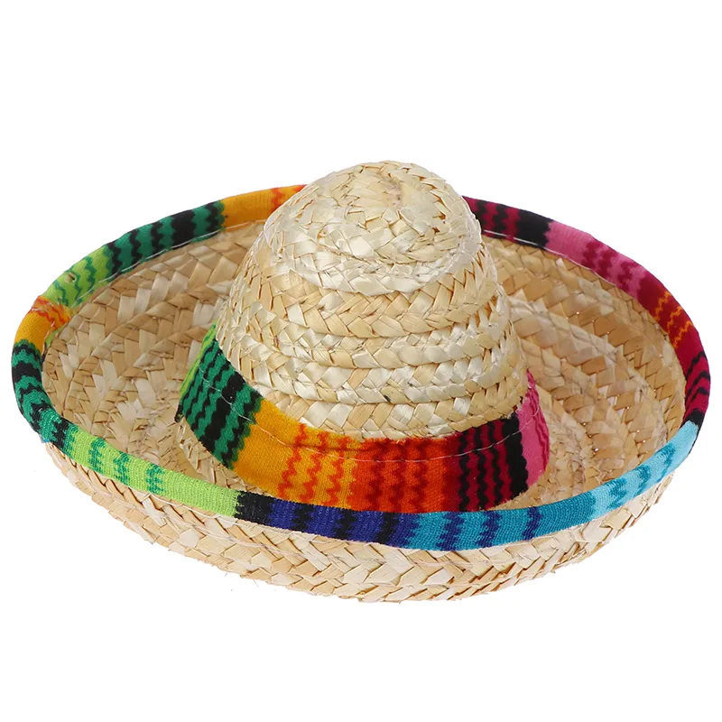 Mini pour animaux de compagnie Chapeau de paille sombrero chat Sun chapeau plage de la plage chapeaux de paille chiens hawaii style chapeau pour chiens drôle acc4649935