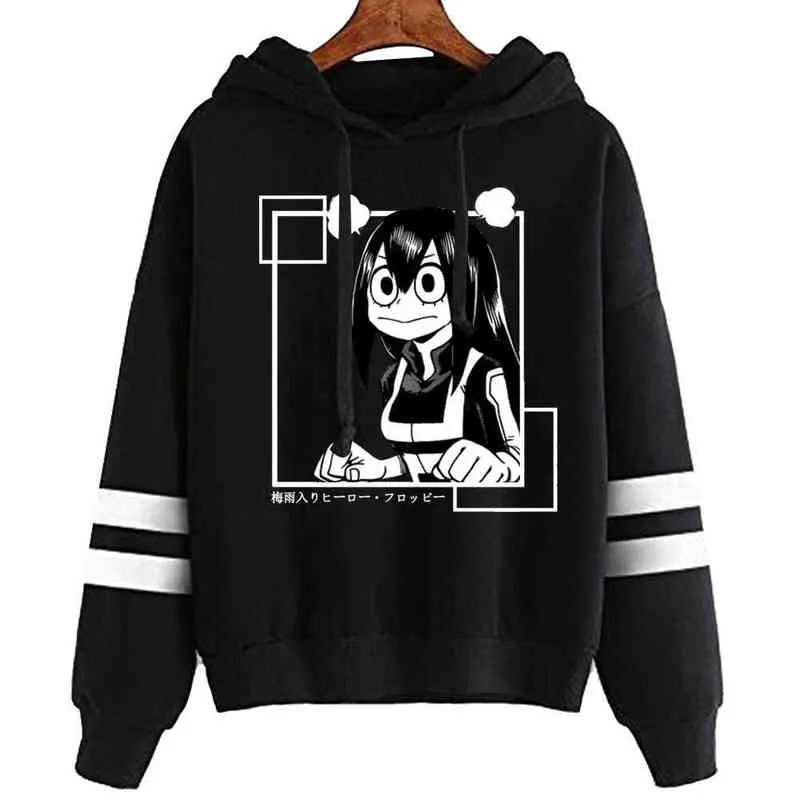 2021 Anime My Hero Academia Cosplay Jackets Kawaii Men Hoodies Anime Manga Asui Tsuyu Tops Clothes H1227