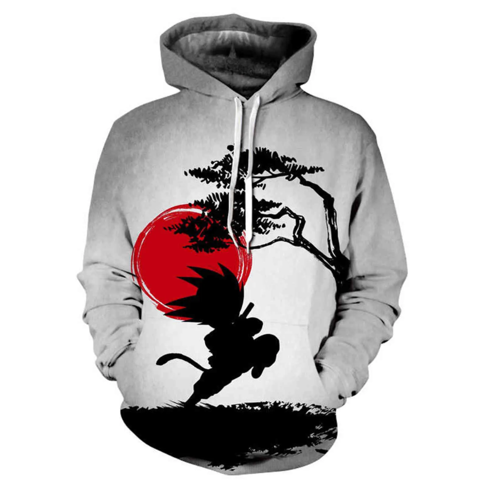 Autumn 3d Men's Hoodie Goku 3d Printing Children's Cartoon Anime Street Fashion Hip Hop Pullover Coat Y1120