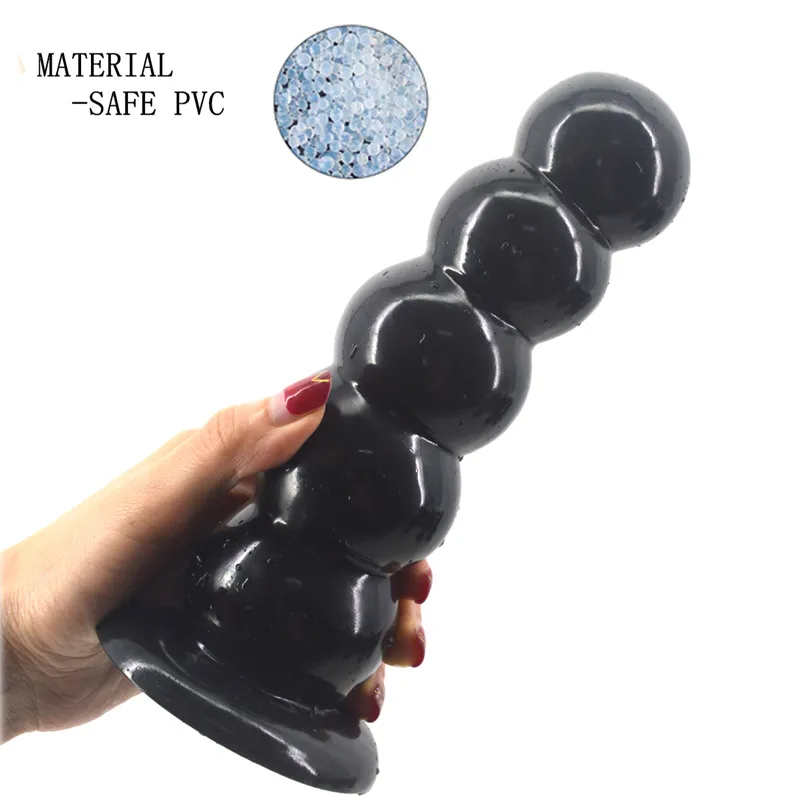 Massage Big Size Anal Beads Soft Butt Plug Anus dilator Sex Toys for Adults Men Woman Large Booty Beads Black Dildo Anal Sex Toys 316i