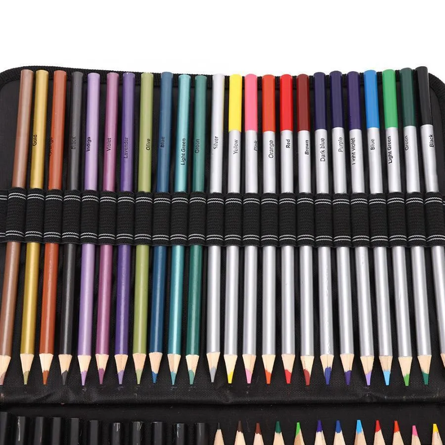 スケッチ描画色の鉛筆アートチャコールペンシル消しゴムキャリーバッグ付きチャイルドアートペンシルセットY20272p
