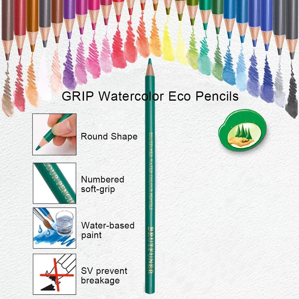 Brutfuner 4872150180 Renkler Sanat çizimi için suluboya kalemleri Sanat boyama kalemleri çizme ve renklendirme için 210226
