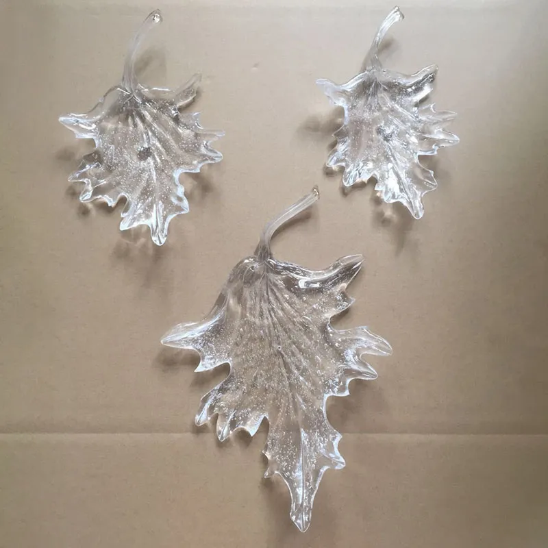 Murano Glass Pendant Lighting Lamps Maple Leaf Italy Designer El Project Chandelier Lamp Hanging Lights For Art Decoration AMBE232W