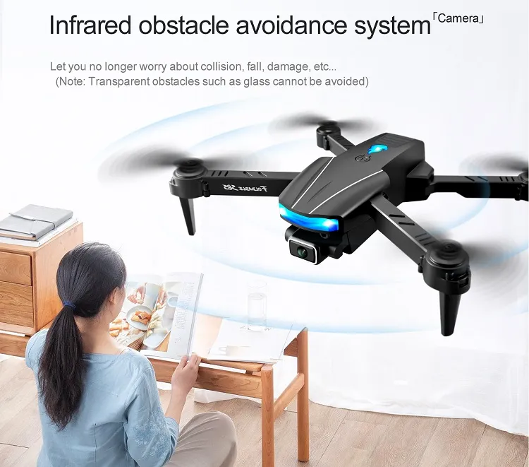 DRON MINI S85 PRO HD 4K 1080P 카메라 장애물 피하기 WiFi FPV 유지 RC 접이식 3Sided 3Sided Drone 4K Profesional4269457 유지 관리