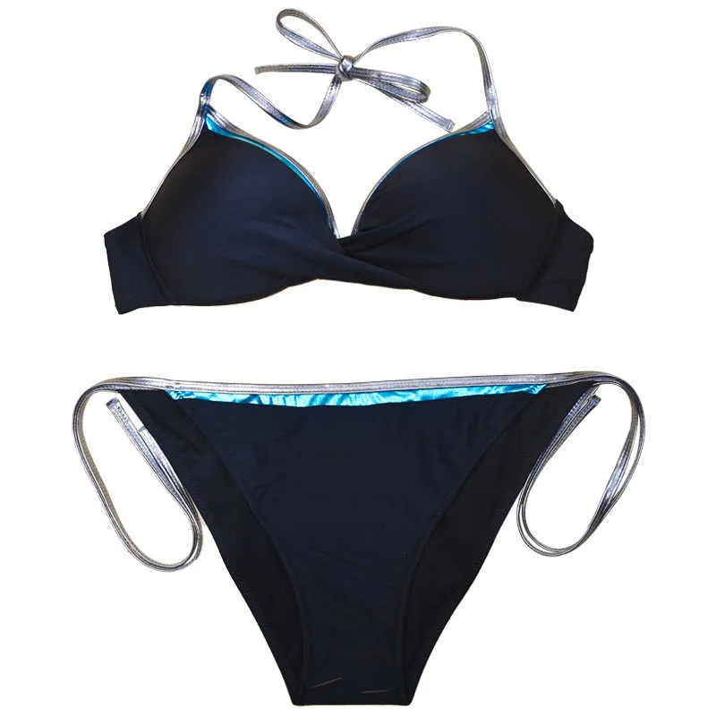 Sexy Badeanzug Bikini Bademode Frauen Anzug Tragen Gepolsterte Tanga Baden Brasilianische Schwimmen Sommer für Dame 210702