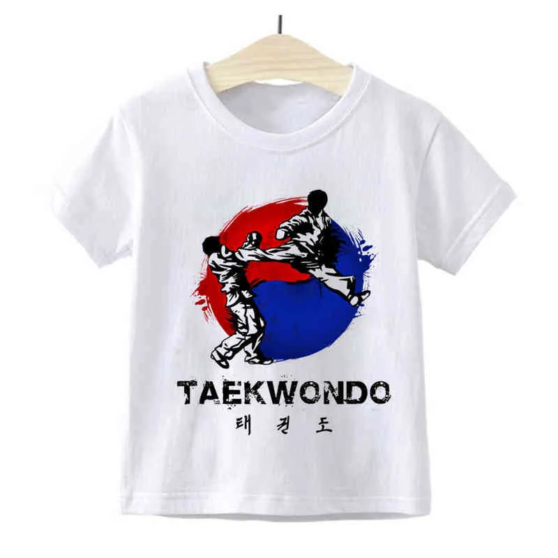 Çocuk Erkek T-shirt Karate Taekwondo Tasarım Bebek Tops Yaz Kız Giyim Toddler Moda T Gömlek Baskı Çocuk Giyim, YKP134 G1224