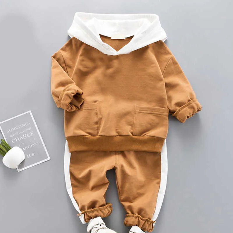 Bear Lider Bebek Giyim Bebek Kız Giysileri Için Set Sonbahar Kış Bebek Erkek Giysileri T-shirt Pantolon Kıyafetler Takım Elbise Bebek Kostüm 210708
