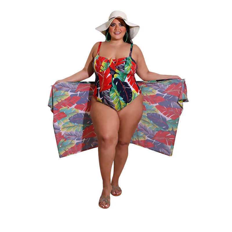 Plus Size Swimsuit Women Two Piece Set Wholesale Cover Up Bikinis Sets Sexy Jumpsuit Beach Bathing Suit Drop 210722