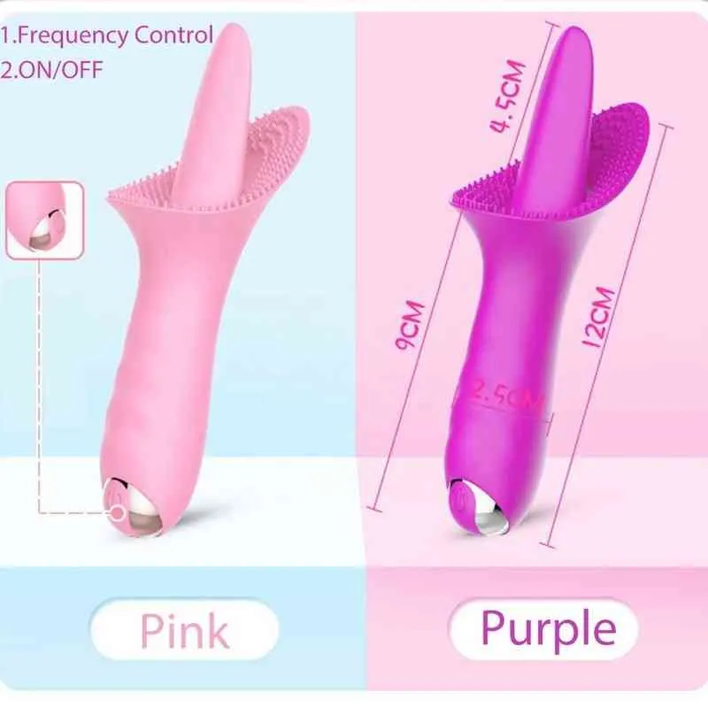 NXY Sex Pump Leksaker 10 Modes Tunga Licking Clitoris Vibrator Vibrerande Silikon Borst Nippel G Spot Massager Vagina Stimulering för Kvinnor 1221