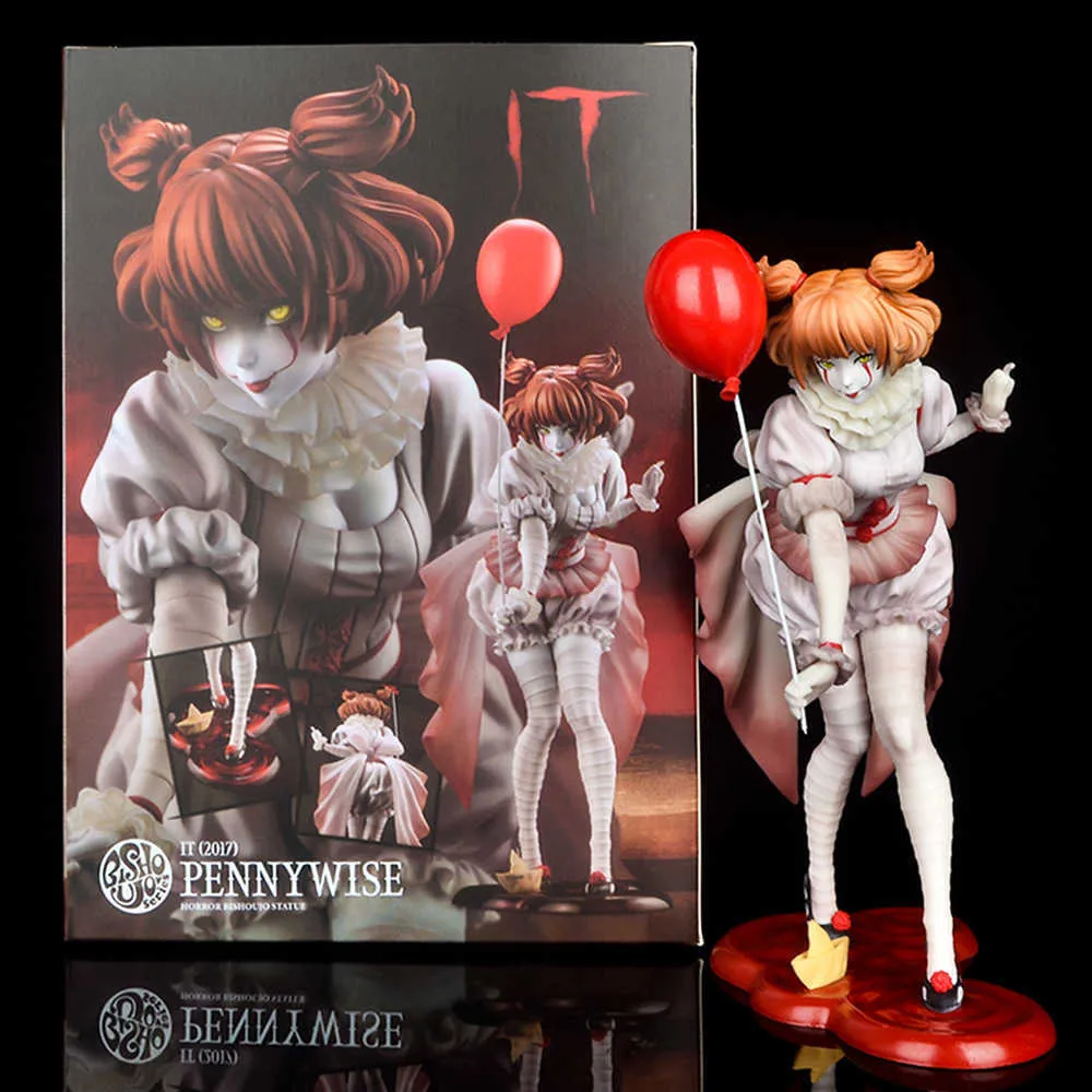 Anime Figure HORROR Bishoujo IT Pennywise 17 Scale PVC Action Figure Collection Model Toys Doll Gift Q07221719821