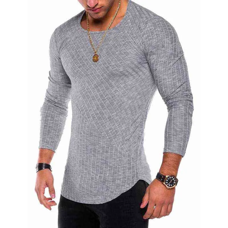 Plus Taille S-4XL Slim Fit Pull Hommes Printemps Automne Mince O-Cou Tricoté Pull Hommes Casual Solide Hommes Pulls Pull Homme 211221