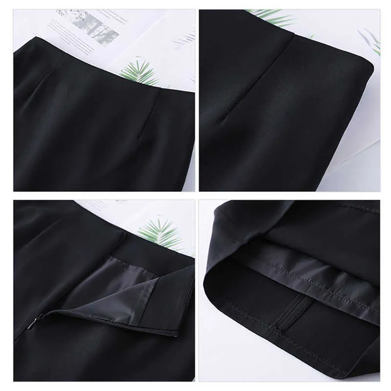 Profesjonalna spódnica damska garnitur kobiecy wysokiej jakości blazer lato casual czarny damska kurtka szczupła dwuczęściowy 210527