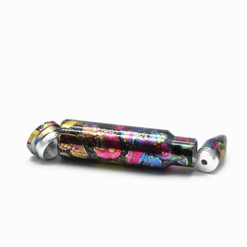 Tuyaux de fumée en forme de balle Pipe à fumer imprimée Porte-herbes sèches Cigarette Narguilé Accessoires de grande taille Couleurs assorties narguilés