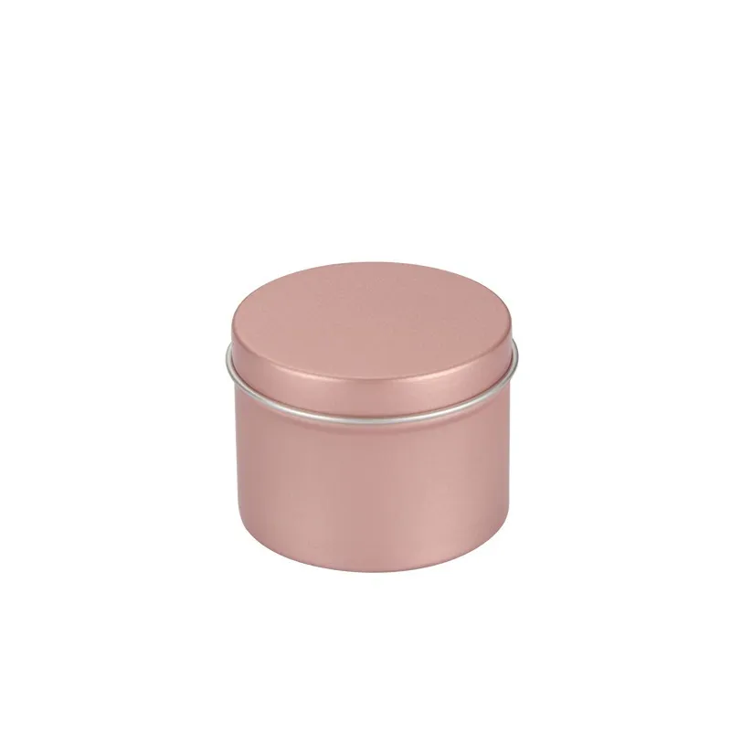 Lege cosmetische crème container ronde tin metalen doos rose gouden aroma parfum pot thee voedsel opslag 100ml aluminium kaars potten