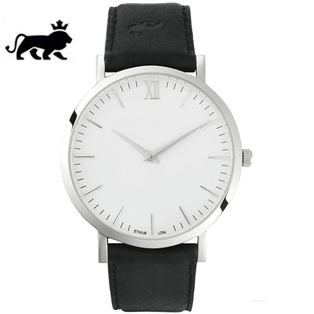 Moda słynna markowa męska zegarek LJ 40 mm wzór kwarcowy skórzany pasek zegarki Sports Classic Clock Masculino246b