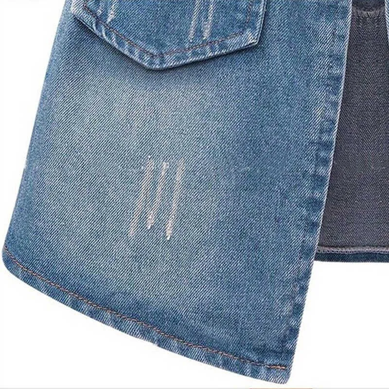 BigSweety Högkvalitativ denimjacka Höst Mode Långärmad Jeans Coat Casual Outwear Toppar 210922