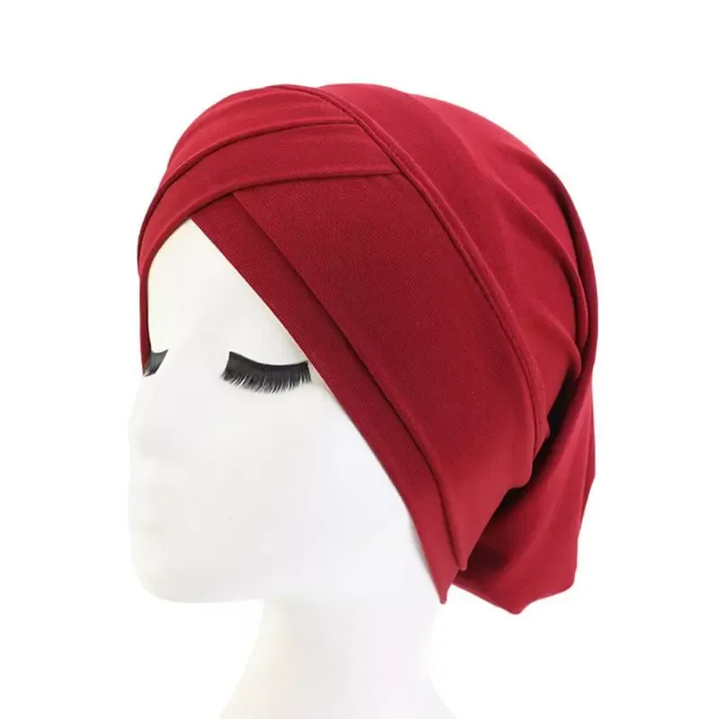 Bonnet / Skull Caps Femmes Turban Chapeau Nuit Dormir Pour La Chimiothérapie Couleur Unie Couverture Complète Capuchon Intérieur Wrap Tête Bonnet W Avant Perte De Cheveux Accueil