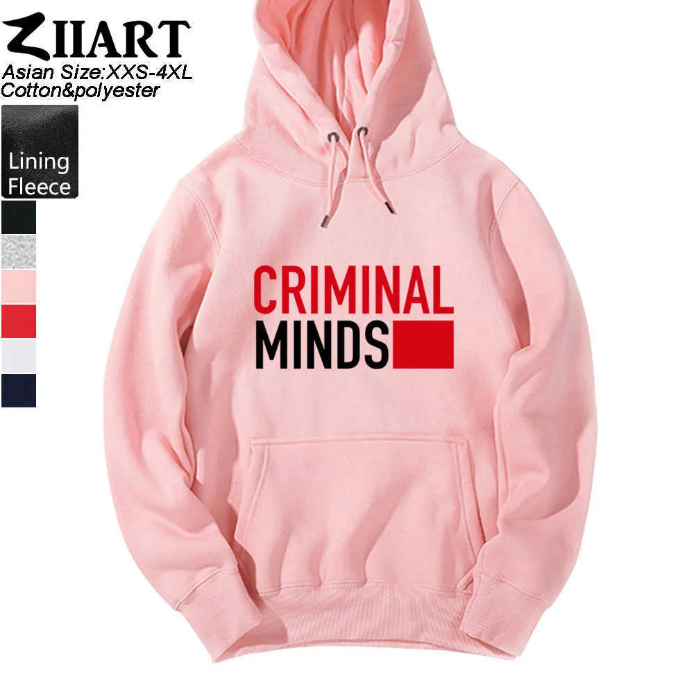 jongens man mannelijke hoodie sweatshirt criminele geesten herfst winter fleece hoodies paar kleding 210813