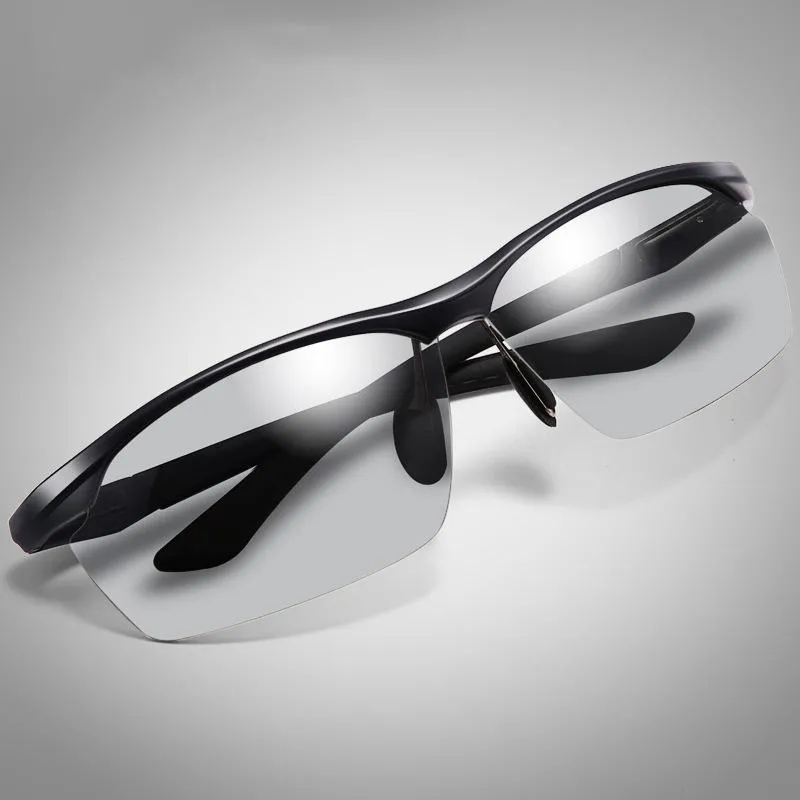 Güneş Gözlüğü Hdcrafter Marka Tasarımı Çıkmaz Pokromik Erkekler Polarize Alüminyum Magnezyum Sürüş Gözlük UV400 OCULOS302Q