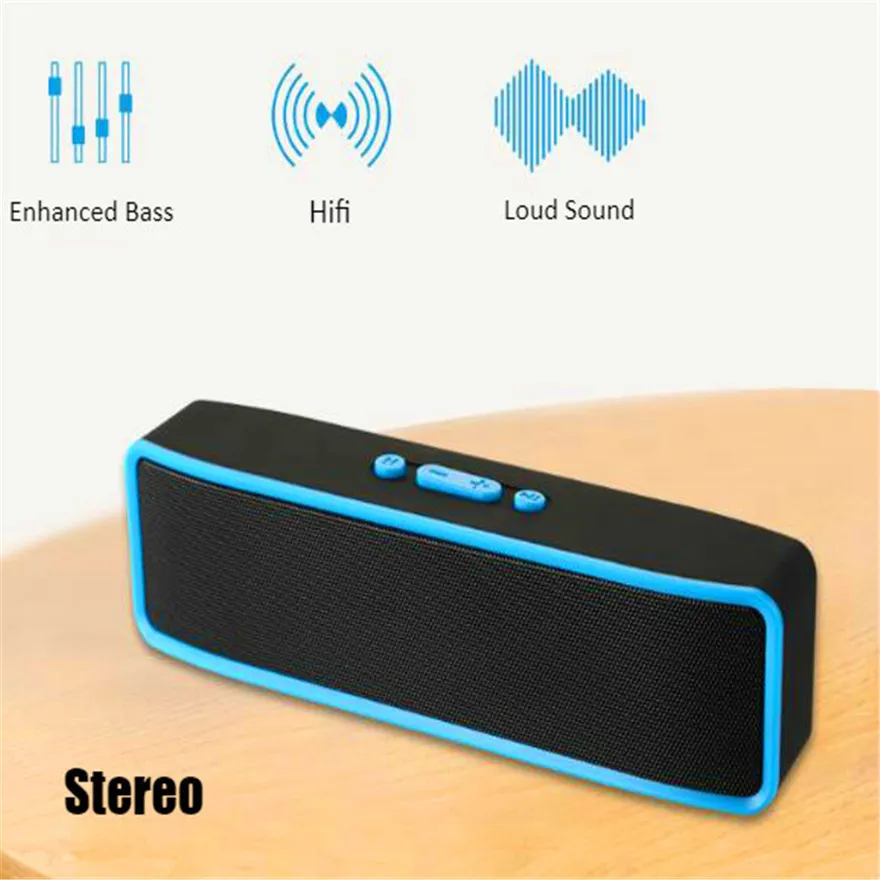 Altoparlante Bluetooth con radio Fm Altoparlanti stereo computer Barra audio USB Boombox Subwoofer Sistema audio portatile Blue Tooth Woofer